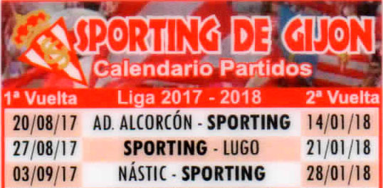 Calendario de partidos del Sporting